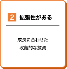 拡張性がある