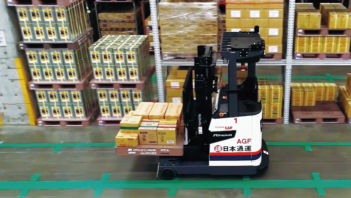 時間帯・作業内容に対応したRinova AGFの活用で、倉庫内作業を自動化